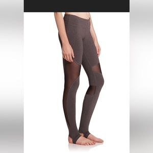 Navy Blue Alo leggings with sheer sides, SZ S